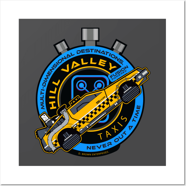 Hill Valley Taxi Company Wall Art by DeepDiveThreads